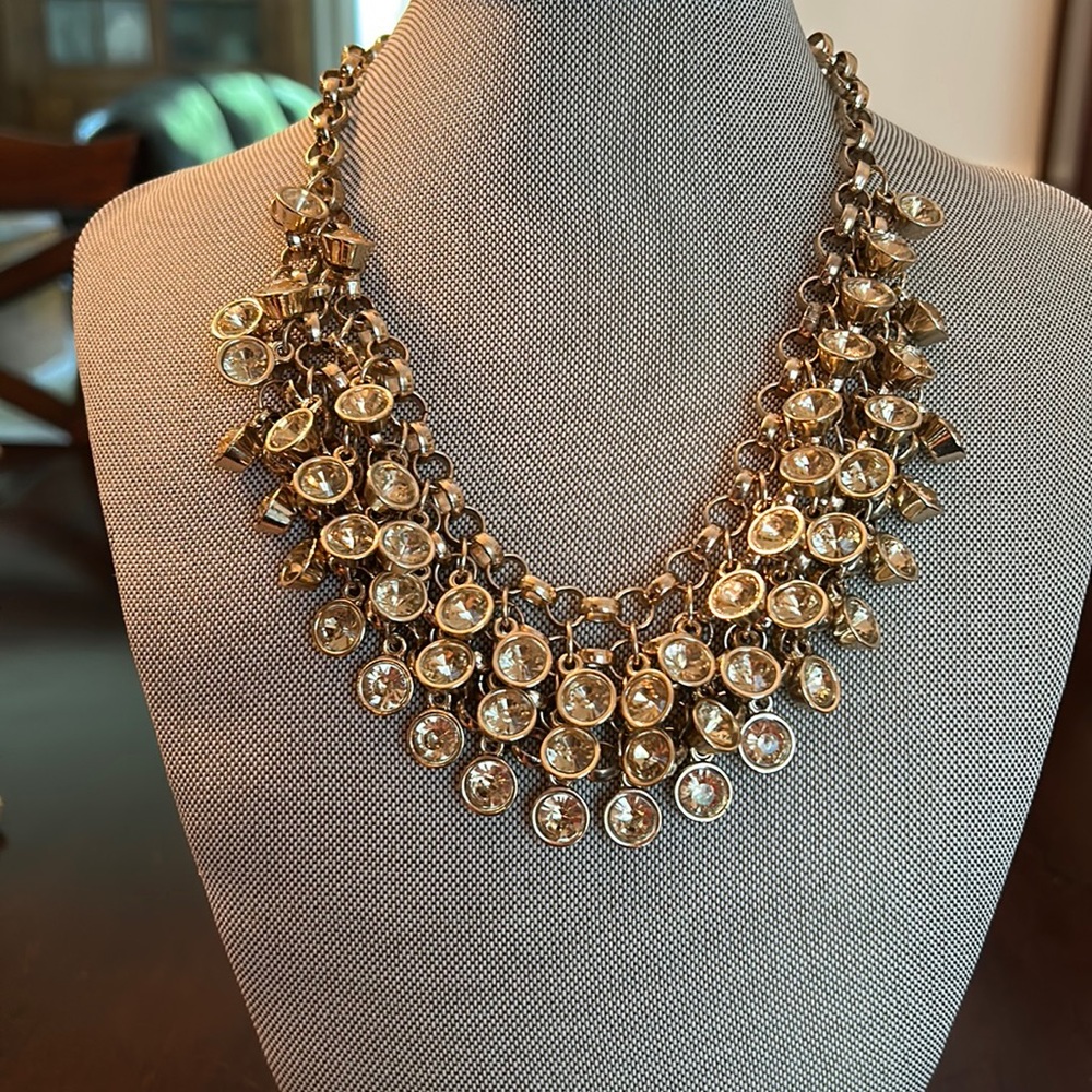 Gold & Crystal Statement Necklace